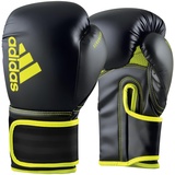 Adidas Boxhandschuhe Hybrid 80 - geeignet fürs Boxen, Kickboxen, MMA, Fitness & Training - für Kindern, Männer oder Frauen - Schwarz/Gelb 6 oz