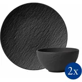 Villeroy & Boch Manufacture Rock Frühstück Set 4-teilig schwarz | Schwarz