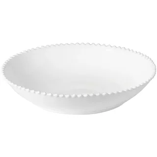 Costa Nova Schüssel Pearl, Weiß Hochglanz, Keramik, rund, 7 cm, Handmade in Europe, handbemalt, Essen & Trinken, Geschirr, Schalen & Schüsseln, Schüsseln