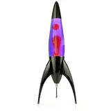 Mathmos Telstar Lavalampe Rakete Schwarz - Violett/Rot