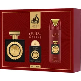 Lattafa Pride Nebras Eau de Parfum 100 ml + Eau de Parfum 20 ml + Deospray 200 ml Geschenkset