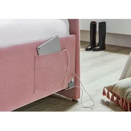 Meise Möbel meise.möbel Polsterbett Cool Cord Rosa Rose 120 x 200 cm