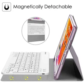 Fintie Tastatur Hülle für iPad 10,2 Zoll (9/8/7 Generation - 2021/2020/2019) Lavendel