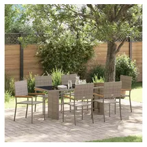 vidaXL Garten-Essgruppe 7-tlg. Grau