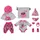 Zapf BABY born Erstausstattung Grau/Rosa (832561)