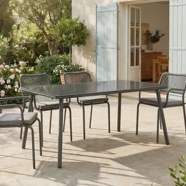 Idimex Volonte Gartentisch 160 x 90 x 75 cm Grau