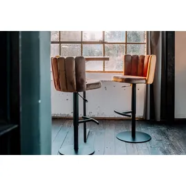 KAWOLA Barhocker JADA höhenverstellbar drehbar 1er Set Velvet Braun