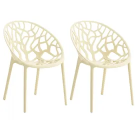 CLP Hope Stapelstuhl 59 x 60 x 80 cm creme 2 St.