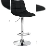 CLP Barhocker Jerry 360° drehbar höhenverstellbar Kunstleder Schwarz