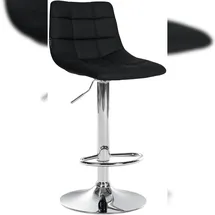 CLP Barhocker Jerry 360° drehbar höhenverstellbar Kunstleder Schwarz