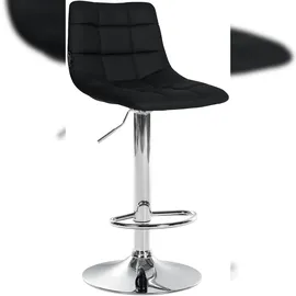 CLP Barhocker Jerry 360° drehbar höhenverstellbar Kunstleder Schwarz