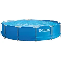 Pool - Intex - Metal Frame - 366x76 cm - Rund - Schwimmbecken EINHEITSGRÖSSE