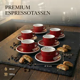 muvell Espressotasse 0,06 l Rot 6 St.