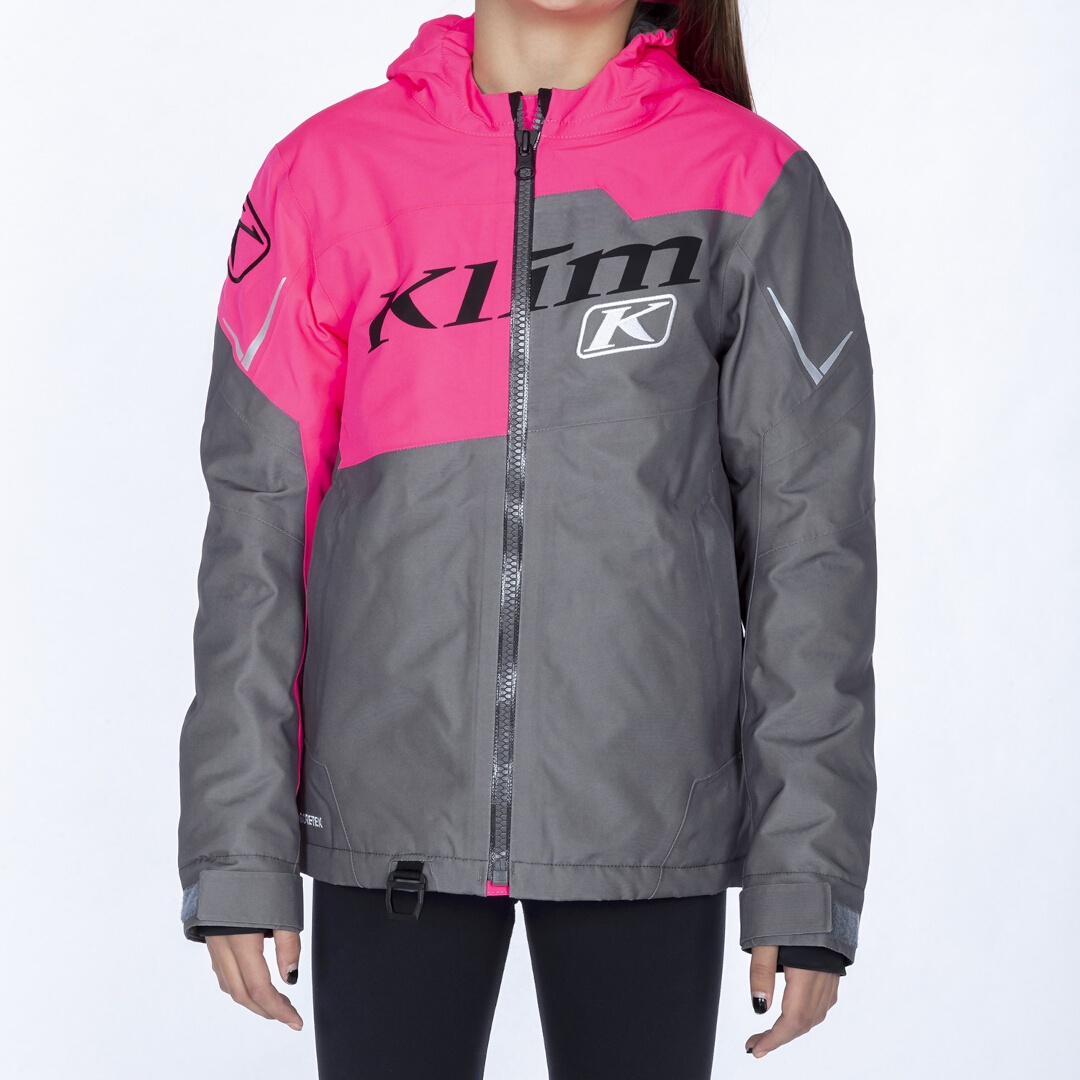 Klim Instinct Jugend Snowmobil Jacke, grau-pink, Größe XL