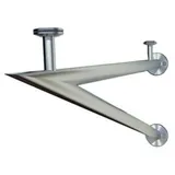 Glaszentrum Hagen TYP-V Glasvordach Edelstahl Halterung Silber