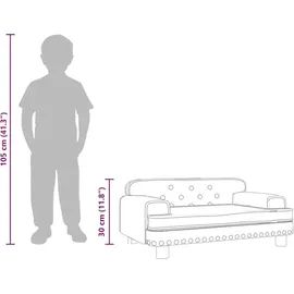 vidaXL Kindersofa Dunkelgrau 70 x 45 x 30 cm Kiefer