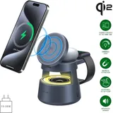 4smarts Qi2 Charging Station Aura Sound Spacegrau
