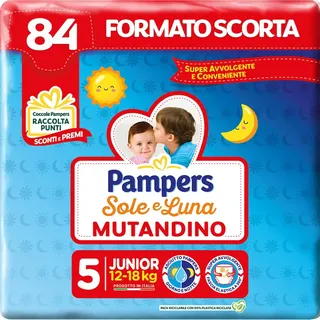 Pampers Sonne und Mond Höschen Junior Größe 5, 12-18 kg, 84 Windeln