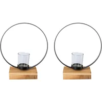 Creativ deco Teelichthalter Creativ deco Metall Schwarz