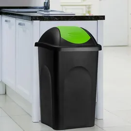 stefanplast Mülleimer 60 l Grün-Schwarz