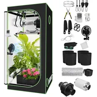 Tolletour Growzelt Komplettset 100x100x200 Cm Indoor Grow Set Mit 4" Belüftungssat Grow Tent Kit Led Grow Light Grow Lampe Kohlefilter