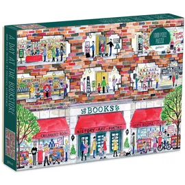 Galison 9780735367081 Michael Storrings A Day at The Bookstore 1000 Piece Puzzle