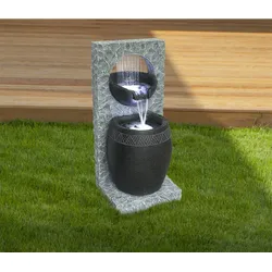 Gardenforma Wasserspiel Bahia, Polyresin inkl. Pumpe und LED-Beleuchtung