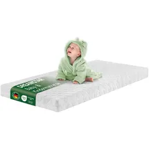 Dreamstar Babymatratze für Babybett – Kindermatratze 60x120 cm | mit Trittkante | 9 cm hoch | extra hautfreundlicher Bezug | DREAMSTAR Ergo Kids
