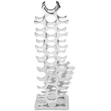 vidaXL Weinregal Aluminium Silber 27 Flaschen