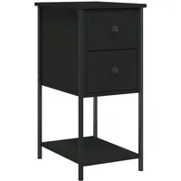 VidaXL Nachttisch Schwarz 32x42x70 cm Holzwerkstoff