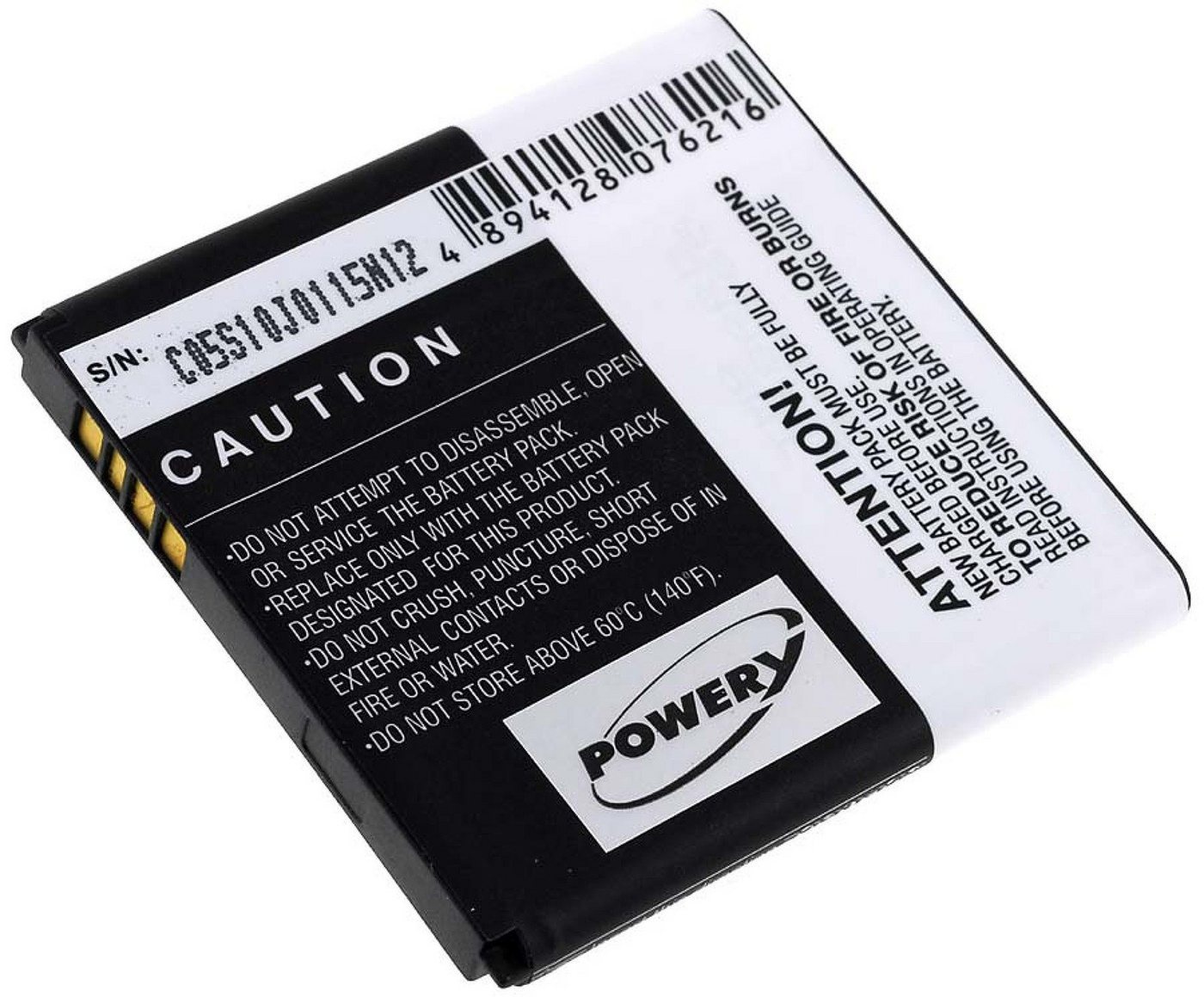 Powery Akku für Alcatel One Touch 6010D Smartphone-Akku 1650 mAh (3.7 V) schwarz