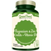 green food GreenFood Nutrition Magnesium und Zink Chelate + Vitamin D3 Kapseln 90 St.