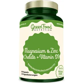 green food GreenFood Nutrition Magnesium und Zink Chelate + Vitamin D3 Kapseln 90 St.