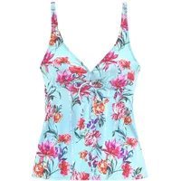 SUNSEEKER Bügel-Tankini-Top Damen hellblau-bedruckt Gr.36 Cup B