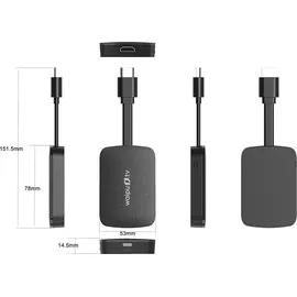 waipu.tv 4K Stick + Fernbedienung Streaming Stick, Schwarz