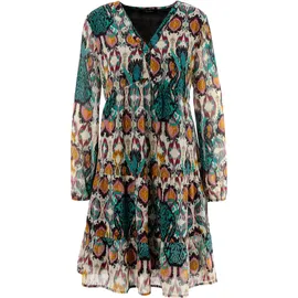 Aniston CASUAL Tunikakleid Ethno-Druck Schwarz/Beige/Petrol 46