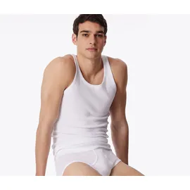 SCHIESSER Unterhemd 2er Pack Essentials Herren Weiß