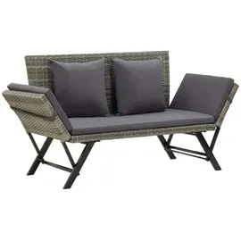 furnicato Gartenbank 176 x 0 x 0 cm Grau