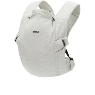 Fillikid Babytrage Natural, Hellgrau, Textil, 37x34 cm, Kapuze für Sicht- und Sonnenschutz verwendbar, gepolsterter Schultergurt, Bauchtragefunktion, Rückentragefunktion, Baby on Tour, Babytragen & Tragetücher