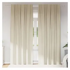 vidaXL Verdunkelungsvorhänge 2 pcs Creme 140 x 225 cm Samt