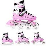 Nils Extreme Nils # 4 in 1 Inlineskates verstellbar Schlittschuhe Sport Hockey für Mädchen Jungen und Frauen NH10905 (Rosa, M (35-38))