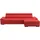 sit&more Ecksofa SIT & MORE "Broadway L-Form", rot, B:284cm H:79cm T:171cm, Luxus-NaturLeder;Luxus-Kunstleder;NaturLEDER;Microfaser Primabelle (100% Polyester), Sofas, Ecksofa, inklusive Kopfteilverstellung, wahlweise mit Bettfunktion