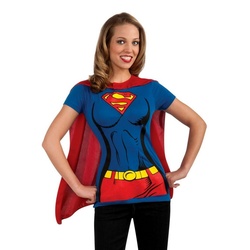 Rubie ́s Kostüm Supergirl Fan-Set, Original Lizenzartikel zum DC-Comic 'Supergirl' blau XL