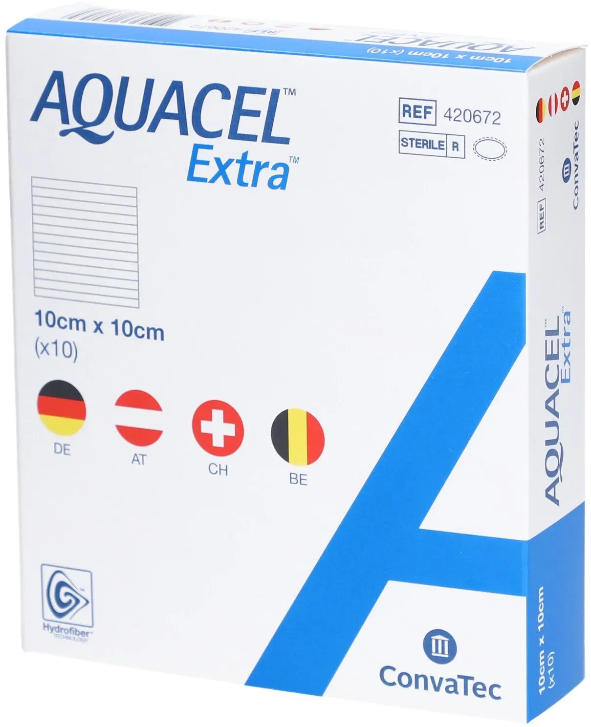 Aquacel Extra Hydrofiber Verband 10x10cm 10 Stk