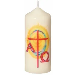 Kopschitz Kerzen Osterkerze Kreuz mit A & O, 100 x Ø 40 mm (#7974)