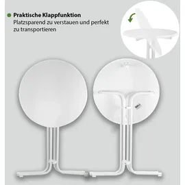 Trutzholm Stehtisch klappbar Ø 80 cm Höhe 110 cm Stahl Gastrotisch Partytisch Bistrotisch Gartentisch