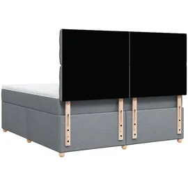 vidaXL Boxspringbett 180 x 200 cm Hellgrau