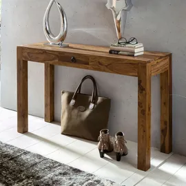 FineBuy Konsolentisch 120 x 40 x 0 cm Braun