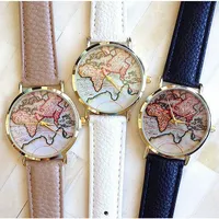 Armbanduhr Weltkarte Handgelenk Landkarte Planet Geschenk Weihnachten Travel Hn