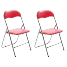 CLP Klappstuhl Felix 45 x 45 x 78 cm rot/silber 2 St.